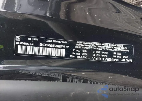 2024 Maserati Granturismo Modena from USA, damaged, VIN ZAMBMVBB5RX440515